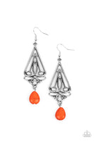 Transcendent Trendsetter - Orange Earrings Paparazzi Accessories