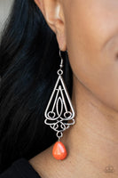 Transcendent Trendsetter - Orange Earrings Paparazzi Accessories