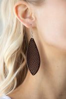Surf Scene - Brown Wood Earrings Paparazzi Accessories