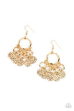 Partners in CHIME - Gold Earrings Paparazzi Accessories