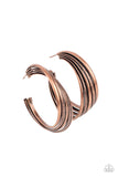 In Sync Copper Layered Hoop Earrings Paparazzi Accessories