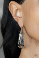 In Sync - Silver Curvy Hoop Earrings Paparazzi Accessories