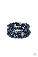 Here Comes The Heiress Blue Bling Bracelets Paparrazi Accessories