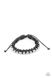 Bronco Brawler Black Leather Bracelet Urban Paparazzi Accessories