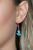 Artisanal Abundance - Gold Turquoise Necklace Paparazzi Accessories