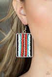 Beadwork Wonder Red seed bead Earrings Paparazzi Accessories