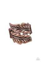 Inner FLIGHT - Copper Leaf Ring Paparazzi Accessories
