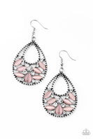 Dewy Dazzle pink Paparazzi Accessories bling earrings