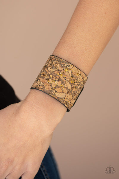 Paparazzi Cork Congo Brass Urban Wrap Bracelet