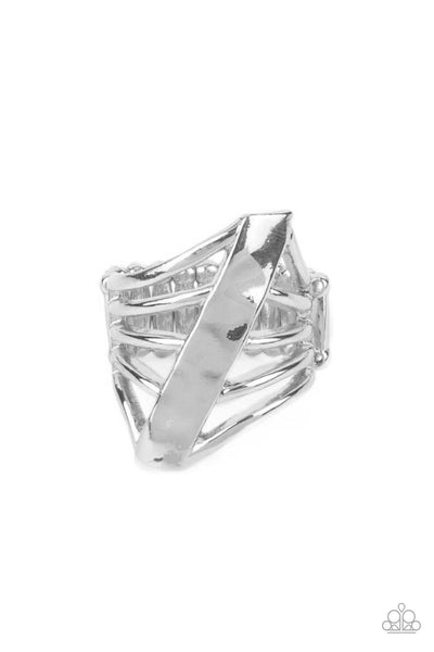 Encrypted Edge - Silver Ring Paparazzi Accessories