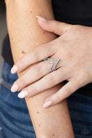 Adventurously Angled - Silver Ring Paparazzi Accessories