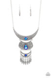 Lunar Enchantment - Blue Necklace Paparrazi Accessories