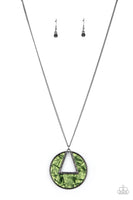 Chromatic Couture - Green Necklace Paparazzi Accessories
