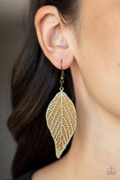 Leafy Luxury Brass Earring Paparazzi Accessories