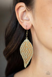 Leafy Luxury Brass Earring Paparazzi Accessories