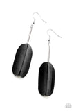 Tamarack Trail - Black Wood Earrings Paparazzi Accessories