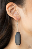 Tamarack Trail - Black Wood Earrings Paparazzi Accessories