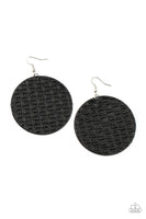 WEAVE Me Out Of It - Black Earrings Paparazzi Accessories