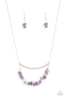 Pebble Prana Purple Pebble necklace Necklace Paparrazi Accessories