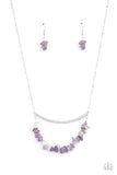 Pebble Prana Purple Pebble necklace Necklace Paparrazi Accessories