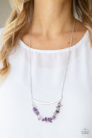 Pebble Prana Purple Pebble necklace Necklace Paparrazi Accessories