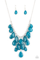 Front Row Flamboyance - Blue Necklace Paparazzi Accessories