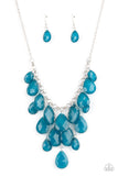 Front Row Flamboyance - Blue Necklace Paparazzi Accessories