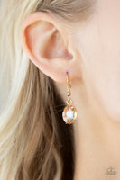 Cosmic Closeup - Gold Iridescent Necklace Paparazzi Accessories