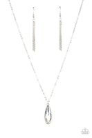 Prismatically Polished - White Bling Necklace Paparazzi Accessories