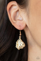 Amazon Amulet - Gold White Necklace Paparazzi Accessories