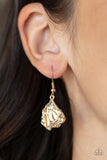 Amazon Amulet - Gold White Necklace Paparazzi Accessories
