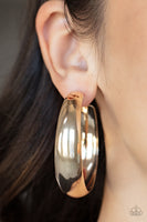 Flat Out Flawless Gold Hoop Earrings Paparazzi Accessories