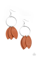 Leafy Laguna - Brown Earrings Paparazzi Accessories