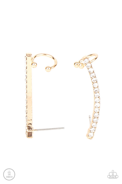 Give Me The SWOOP Gold Ear Crawlers Earrings Paparazzi Accessories