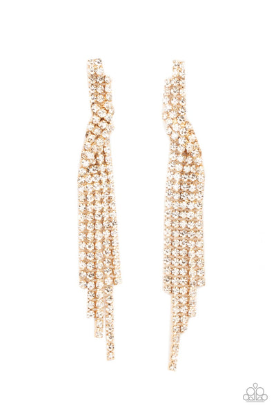 Cosmic Candescence Gold Bling Earrings Paparazzi Accessories LOTP 11/21