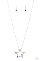 I Pledge Allegiance to the Sparkle Blue Star Necklace Paparazzi Accessories