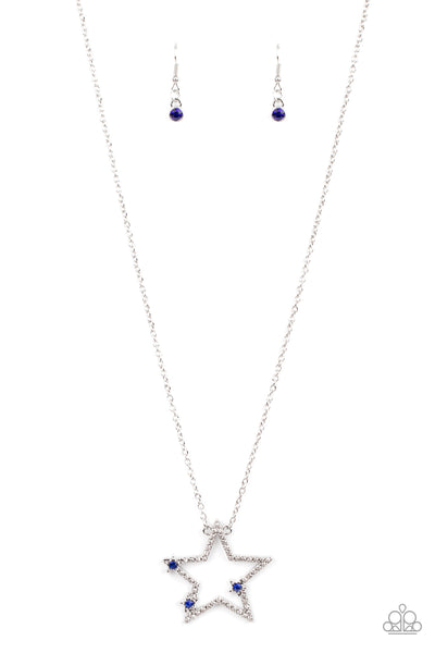 I Pledge Allegiance to the Sparkle Blue Star Necklace Paparazzi Accessories
