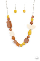 Tranquil Trendsetter - Yellow Necklace Paparrazi