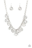 Spot On Sparkle - White Necklace Paparrazi Accessories