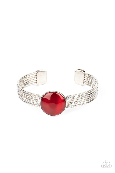 Mystical Magic Red Cuff Bracelet Paparazzi Accessories