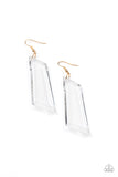The Final Cut Gold Clear Earrings Paparazzi Accessories