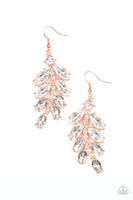 Ice Garden Gala Copper Bling Earrings Paparazzi Accessories