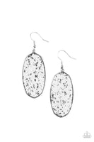 Stone Sculptures White Black Earrings Paparazzi Accessories