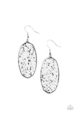 Stone Sculptures White Black Earrings Paparazzi Accessories