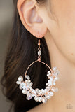 Floating Gardens Copper Floral Earrings Paparazzi Accessories