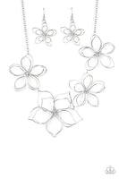 Flower Garden Fashionista - Silver Necklace Paparazzi Accessories