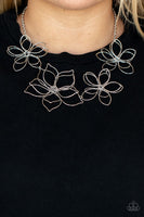 Flower Garden Fashionista - Silver Necklace Paparazzi Accessories