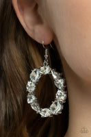 GLOWING in Circles White Earring Earrings Paparazzi Accessories