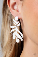 Palm Picnic Silver Palm Earrings Paparazzi Accessories
