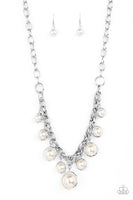Revolving Refinement White Pearl Necklace Paparazzi Accessories
